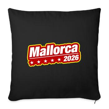 Mallorca 2026 - Sofa pillowcase 17,3'' x 17,3'' (45 x 45 cm) - black - Front