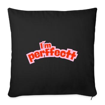 Perfektes Pink - Sofakissenbezug 45 x 45 cm - Schwarz - Vorne