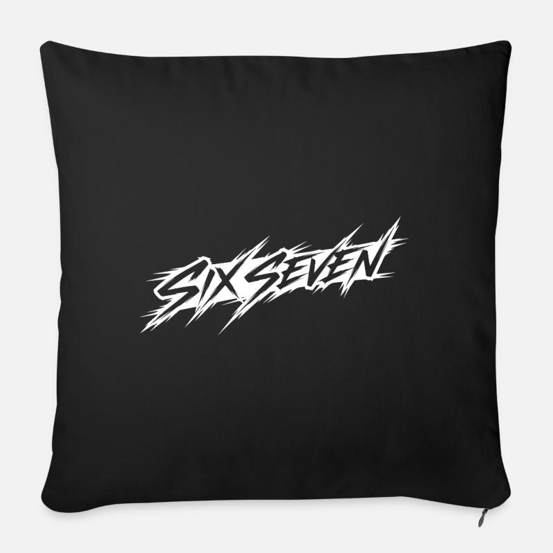 Six seven - Sofakissenbezug 45 x 45 cm - Schwarz