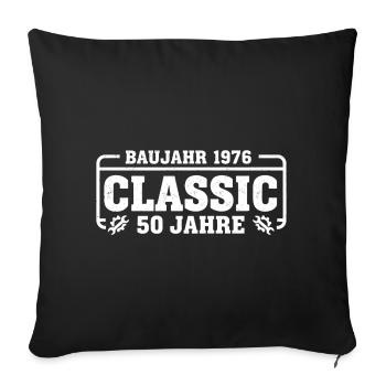 Year of manufacture 1976 Classic – 50th anniversary - Sofa pillowcase 17,3'' x 17,3'' (45 x 45 cm) - black - Front