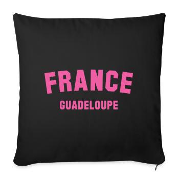 Guadeloupe, France - Housse de coussin décorative 45 x 45 cm - noir - Devant