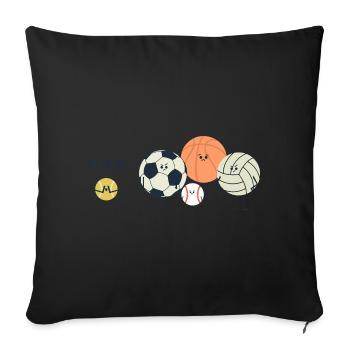 Blague sportive - Match sportif drôle de design sportif - Housse de coussin décorative 45 x 45 cm - noir - Devant
