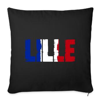 Lille Frankreich - Sofakissenbezug 45 x 45 cm - Schwarz - Vorne