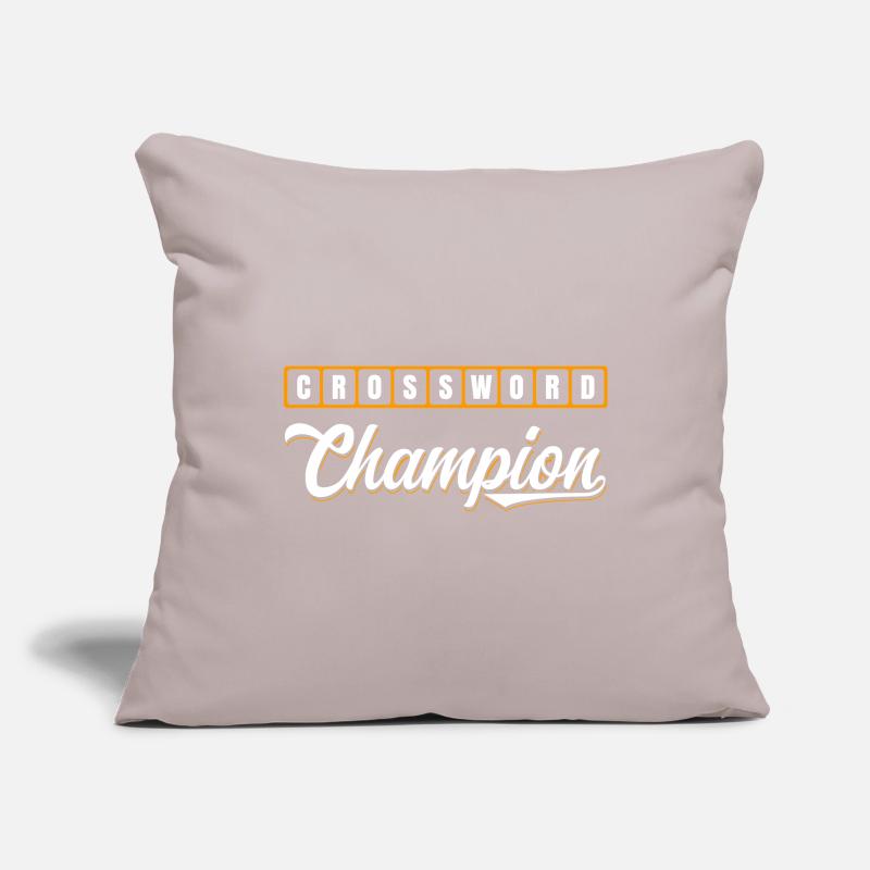 Conception typographique de Champion des mots croisés Housse de coussin décorative 45 x 45 cm