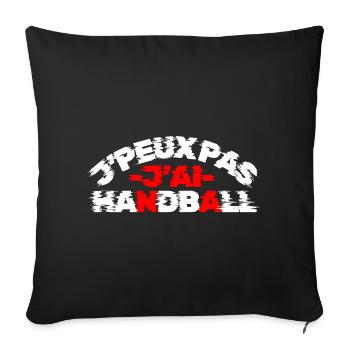 Ich kann nicht, ich habe Handball | Handball-T-Shirt Brummen - Sofakissenbezug 45 x 45 cm - Schwarz - Vorne