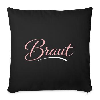 Braut - Sofakissenbezug 45 x 45 cm - Schwarz - Vorne