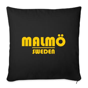 Malmö Schweden Logo Gelb - Sofakissenbezug 45 x 45 cm - Schwarz - Vorne
