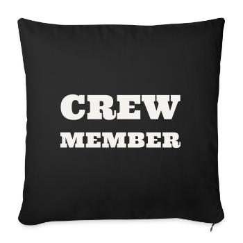 Crew Member Bold XXL Fett Team Staff Event - Sofa pillowcase 17,3'' x 17,3'' (45 x 45 cm) - black - Front
