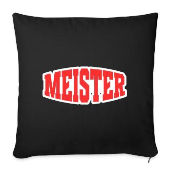 Meister - Sofakissenbezug 45 x 45 cm - Schwarz - Vorne