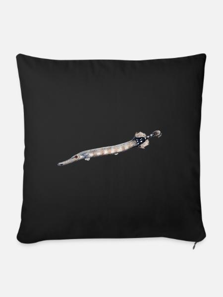 Trumpet - Trumpet - poisson trompette - Sofakissenbezug 45 x 45 cm - Schwarz
