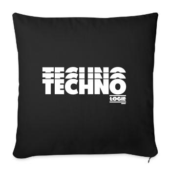 TECHNOLOGIE - Housse de coussin décorative 45 x 45 cm - noir - Devant
