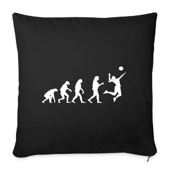 Idée cadeau Volleyball Evolution Volleyball Sport - Housse de coussin décorative 45 x 45 cm - noir - Devant