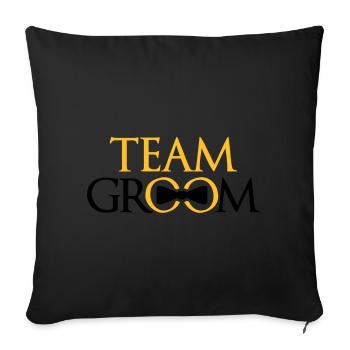 rings team groom bachelor party bachelor par - Sofa pillowcase 17,3'' x 17,3'' (45 x 45 cm) - black - Front