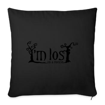 Forest inspired by Cure - Sofa pillowcase 17,3'' x 17,3'' (45 x 45 cm) - black - Front