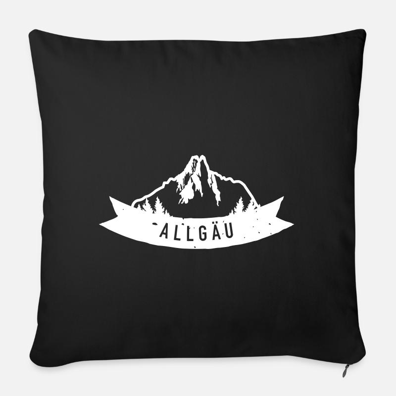 Allgäu Design mit Höfats - Sofakissenbezug 45 x 45 cm - Schwarz