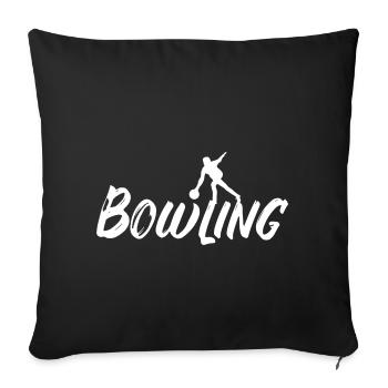 bowling - Sofa pillowcase 17,3'' x 17,3'' (45 x 45 cm) - black - Front