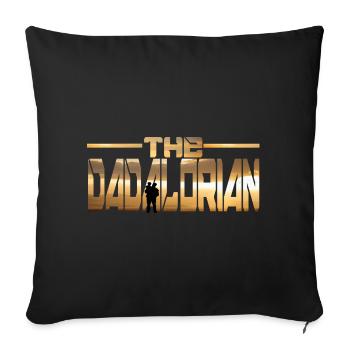 Père fils dadalorian - Housse de coussin décorative 45 x 45 cm - noir - Devant