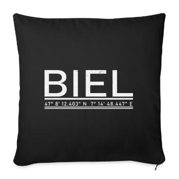 Biel coordinates - Sofa pillowcase 17,3'' x 17,3'' (45 x 45 cm) - black - Front