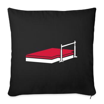 high jump - Sofa pillowcase 17,3'' x 17,3'' (45 x 45 cm) - black - Front