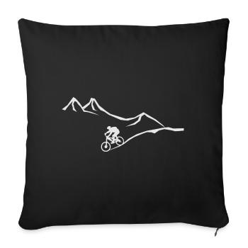 Cyclisme à l’enfant et aux hommes dans sport Citybike - Housse de coussin décorative 45 x 45 cm - noir - Devant
