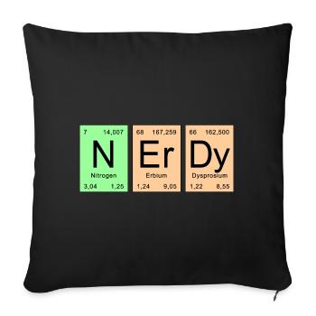 Periodensystem - NErDy - Sofakissenbezug 45 x 45 cm - Schwarz - Vorne