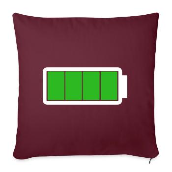 Battery - Fully charged | Energy - Sofa pillowcase 17,3'' x 17,3'' (45 x 45 cm) - burgundy - Front