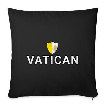 Vatican - Sofa pillowcase 17,3'' x 17,3'' (45 x 45 cm) - black - Front
