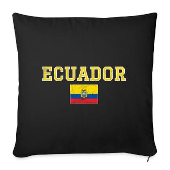 Ecuador - Sofa pillowcase 17,3'' x 17,3'' (45 x 45 cm) - black - Front