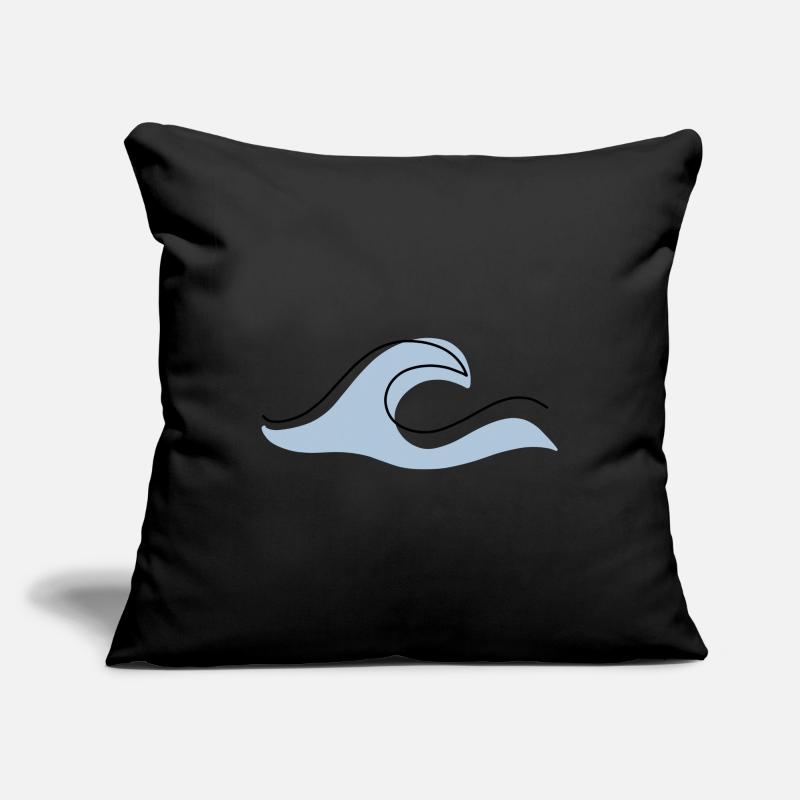 Vagues Boho Housse de coussin décorative 45 x 45 cm