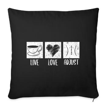 Chiropraticien Physiothérapeute Love I Gift - Housse de coussin décorative 45 x 45 cm - noir - Devant