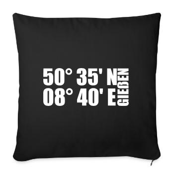 Casting Coordinates - Sofa pillowcase 17,3'' x 17,3'' (45 x 45 cm) - black - Front