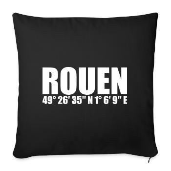 Coordonnées de Rouen - Housse de coussin décorative 45 x 45 cm - noir - Devant