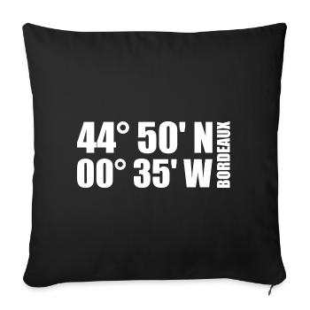 Coordonnées de Bordeaux - Housse de coussin décorative 45 x 45 cm - noir - Devant