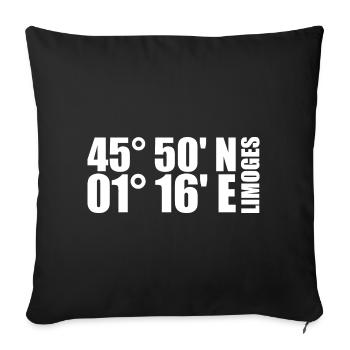 Coordonnées de Limoges - Housse de coussin décorative 45 x 45 cm - noir - Devant