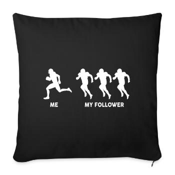 Me My Follower Football - Sofa pillowcase 17,3'' x 17,3'' (45 x 45 cm) - black - Front