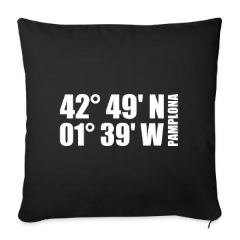 Coordonnées de Pampelune - Housse de coussin décorative 45 x 45 cm - noir - Devant