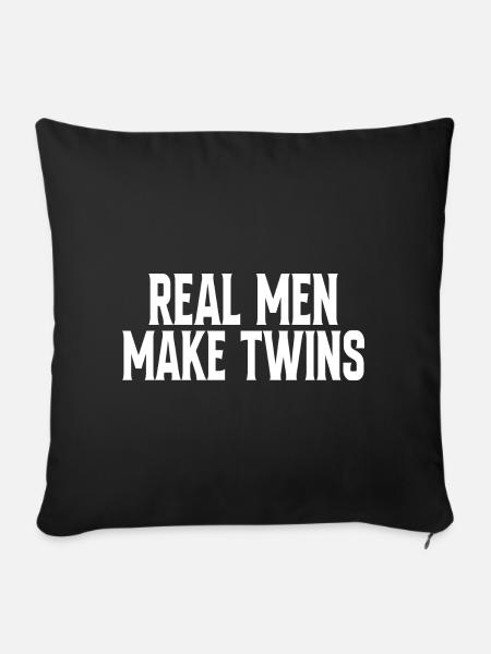 Real Men Make Twins - Sofakissenbezug 45 x 45 cm - Schwarz