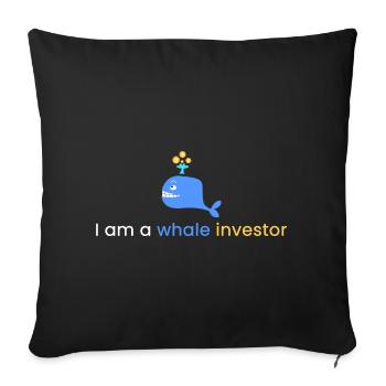 Ich bin ein Wal-Investor - Sofakissenbezug 45 x 45 cm - Schwarz - Vorne