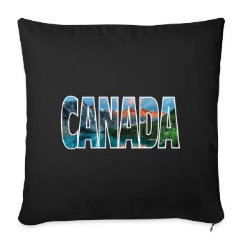 Canada - Sofa pillowcase 17,3'' x 17,3'' (45 x 45 cm) - black - Front