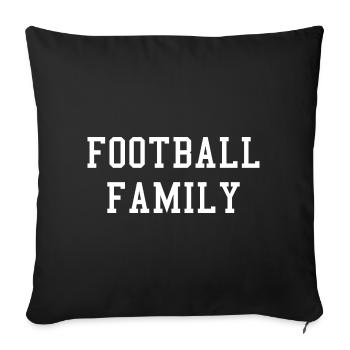 Famille du football - Housse de coussin décorative 45 x 45 cm - noir - Devant