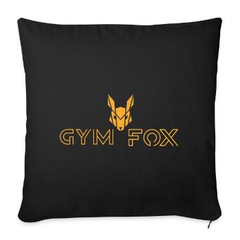 GYM - FOX - Motivating Gym Workout Collection - Sofa pillowcase 17,3'' x 17,3'' (45 x 45 cm) - black - Front