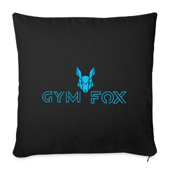 GYM FOX - Motivating Gym and Fitness Designs - Sofa pillowcase 17,3'' x 17,3'' (45 x 45 cm) - black - Front