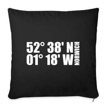 Norwich Coordinates - Sofa pillowcase 17,3'' x 17,3'' (45 x 45 cm) - black - Front