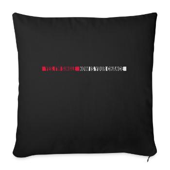 célibataire maintenant votre chance - Housse de coussin décorative 45 x 45 cm - noir - Devant