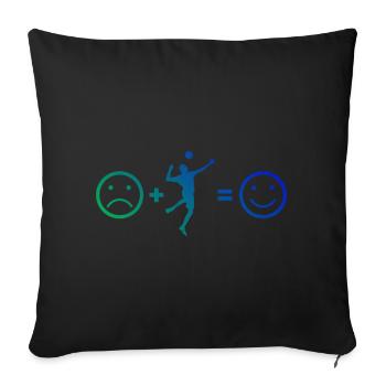Joueur de Fistball Homme Fistball Fistball - Housse de coussin décorative 45 x 45 cm - noir - Devant