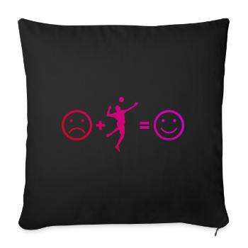 Fistball Volleyball Fistball Femmes - Housse de coussin décorative 45 x 45 cm - noir - Devant