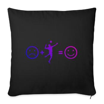 Joueur de Fistball Femmes Fistball Hommes - Housse de coussin décorative 45 x 45 cm - noir - Devant