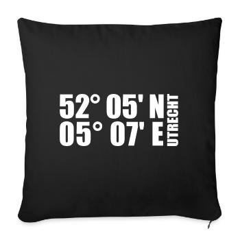 Coordonnées d’Utrecht - Housse de coussin décorative 45 x 45 cm - noir - Devant