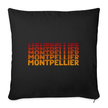 Montpellier Typography - Sofa pillowcase 17,3'' x 17,3'' (45 x 45 cm) - black - Front