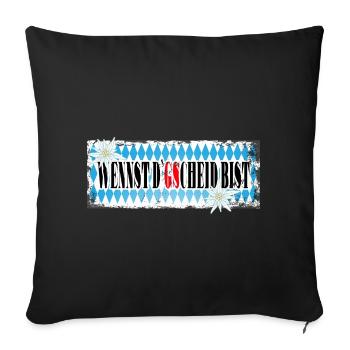 Biker Motorrad Boxer Abenteuer Gentlemen Scrambler - Sofakissenbezug 45 x 45 cm - Schwarz - Vorne